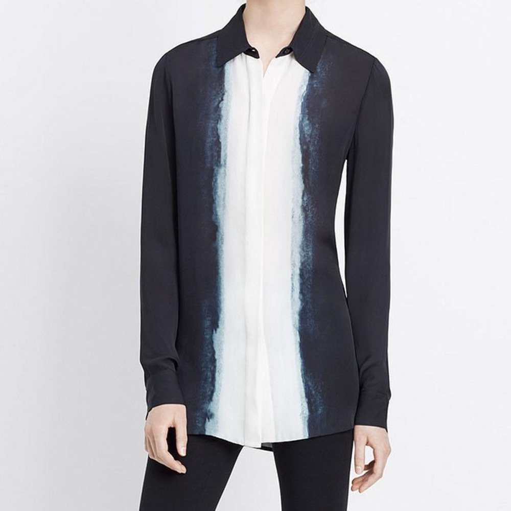 Ombré 100% Silk Vince Button Down